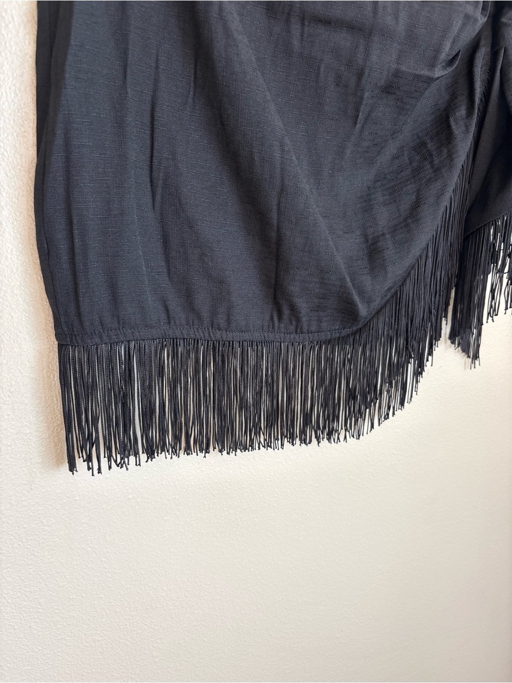 12th Tribe Black Fringe Mini Skirt - Picture 6 of 13